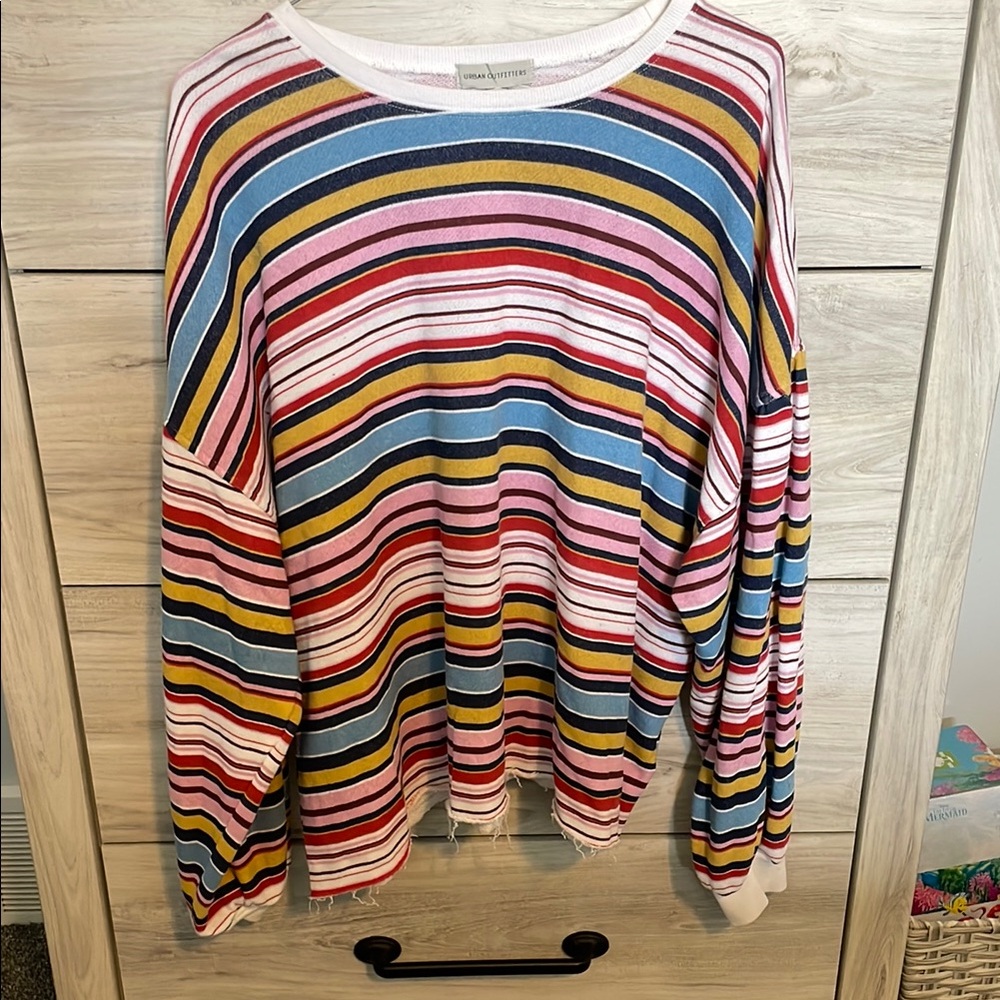 Colorful Striped Long Sleeve Top